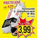 Podstielkové vajcia M 18 ks