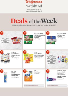Walgreens weekly ad from Sunday 04/26