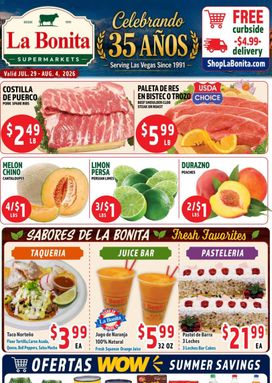 La Bonita weekly ad from Wednesday 07/29