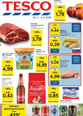 Tesco leták platný od stredy 29.07.