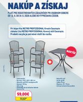 Metro - Víkendová ponuka Záhradné sedenie