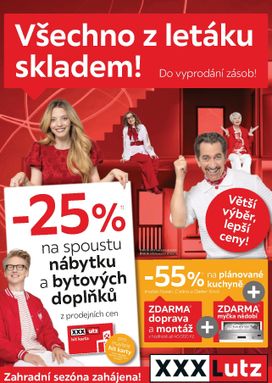 XXXLutz - Sleva 25 % na téměř vše