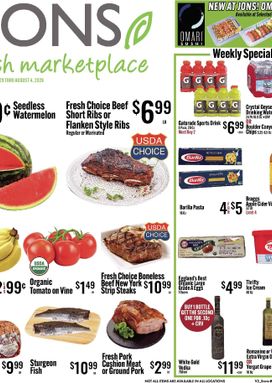 Jons weekly ad from Wednesday 07/29