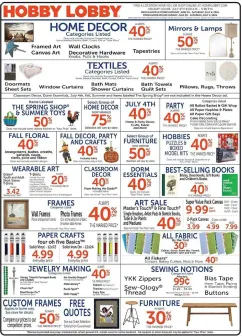 Hobby Lobby weekly ad from Sunday 06/28