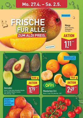 Aldi Nord Německo leták od pondělí 27.04.