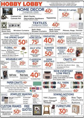 Hobby Lobby weekly ad from Sunday 06/07