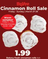 Hy Vee - 3-Day Cinnamon Roll Sale