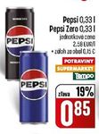 Pepsi 0,33 l, Pepsi Zero 0,33 l