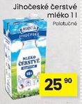 Jihočeské čerstvé mléko 1 l