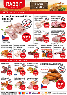 Řeznictví RABBIT leták od úterý 10.03.