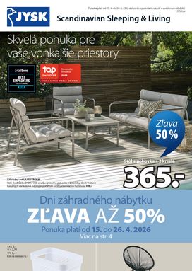 JYSK leták platný od stredy 15.04.