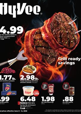 Hy Vee weekly ad from Monday 06/08