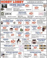 Hobby Lobby weekly ad from Monday 08/03