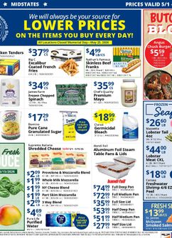 Restaurant Depot weekly ad from Friday 05/01